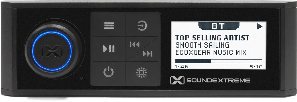 ECOXGEAR - SEI-SEMRN1DIN - Marine AM/FM/Bluetooth Digital Media Player