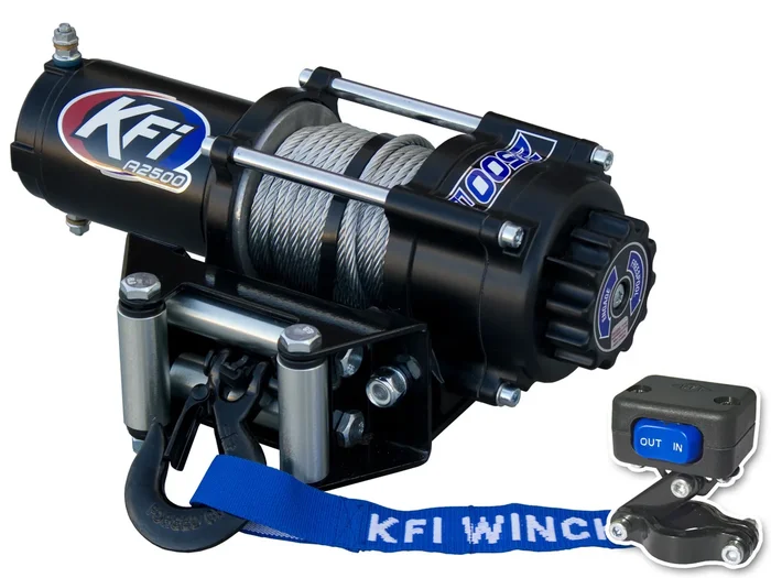 KFI A2500-R2 2500lb ATV Winch - Heavy-Duty Water-Resistant Winch with 1.3 HP Motor