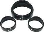 LETRIC LIGHTING CO - LLC-7HPB-BK - 7" GLOSS BLK HEAD/PASS LIGHTS  FRENCHED VISOR KIT